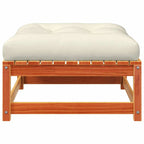 vidaXL Gartenhocker mit Kissen 2 Stk. Wachsbraun Massivholz Kiefer