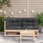 vidaXL Gartensofa mit Kissen 2-Sitzer Massivholz Kiefer