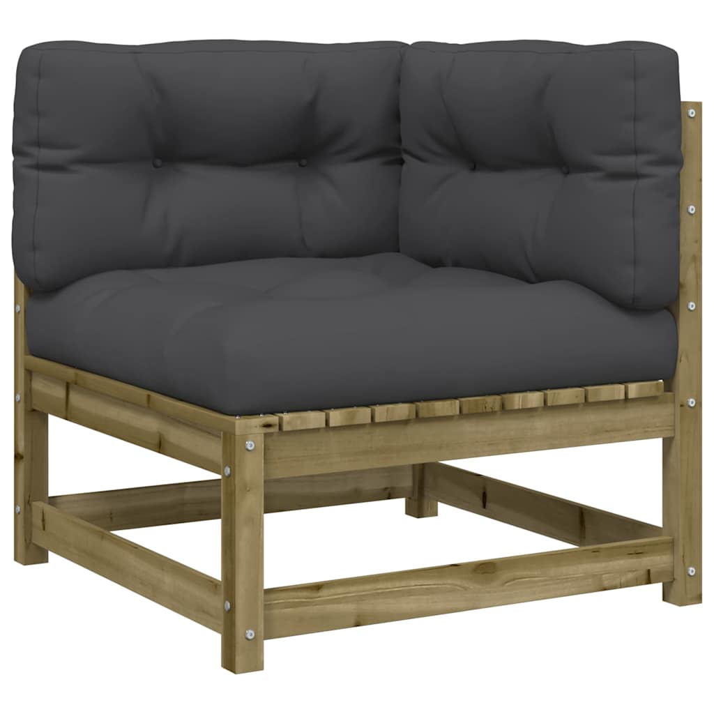 vidaXL Gartensofa mit Kissen 2-Sitzer Kiefernholz Imprägniert