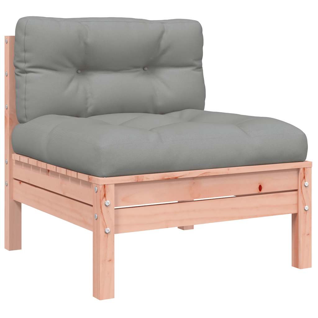 vidaXL Gartensofa ohne Armlehnen mit Kissen 2Stk. Massivholz Douglasie