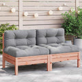 vidaXL Gartensofa ohne Armlehnen mit Kissen 2Stk. Massivholz Douglasie