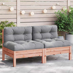 vidaXL Gartensofa ohne Armlehnen mit Kissen 2Stk. Massivholz Douglasie