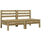 vidaXL Gartensofa ohne Armlehnen mit Kissen 2 Stk. Kiefernholz