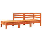 vidaXL Gartensofa mit Kissen und Fußhocker Massivholz Kiefer