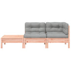 vidaXL Gartensofa mit Kissen und Fußhocker Massivholz Douglasie