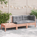 vidaXL Gartensofa mit Kissen und Fußhocker Massivholz Douglasie
