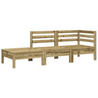 vidaXL Gartensofa mit Kissen und Fußhocker Kiefernholz Imprägniert