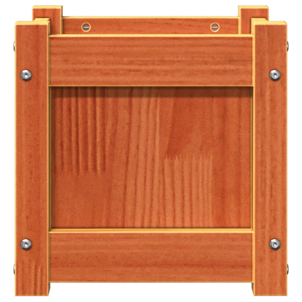 vidaXL Pflanzkübel Wachsbraun 31x31x31 cm Massivholz Kiefer