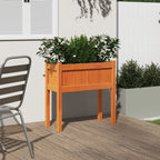 vidaXL Pflanzkübel mit Beinen Wachsbraun 70x31x70 cm Massivholz Kiefer