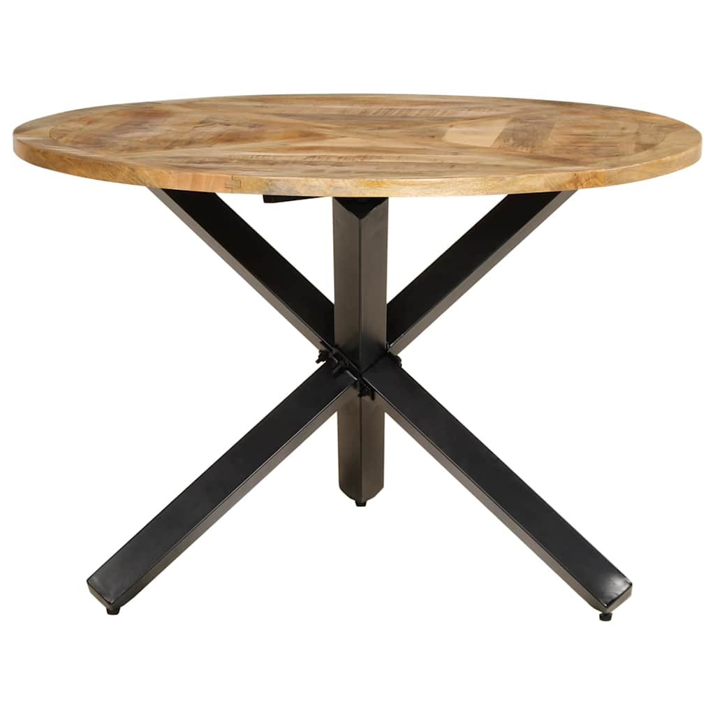 vidaXL Esstisch Ø110x75 cm Raues Massives Mangoholz