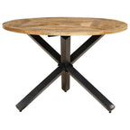 vidaXL Esstisch Ø110x75 cm Raues Massives Mangoholz