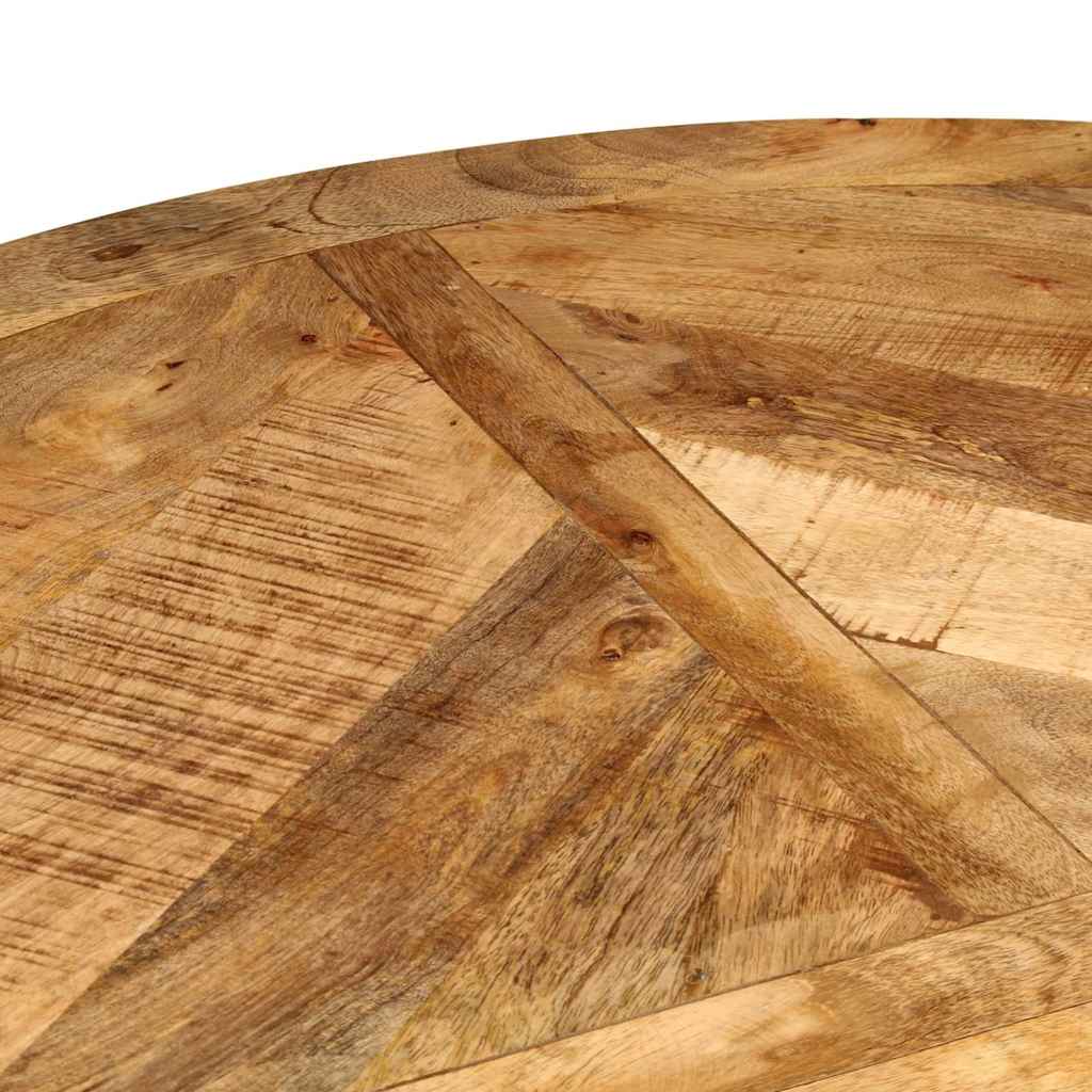 vidaXL Esstisch Ø110x75 cm Raues Massives Mangoholz