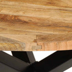 vidaXL Esstisch Ø110x75 cm Raues Massives Mangoholz