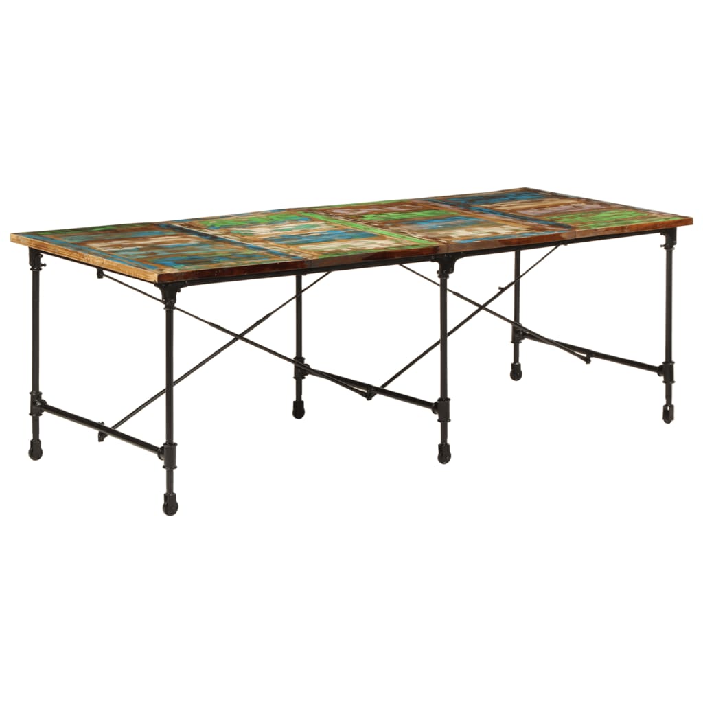 vidaXL Esstisch 110x55x76 cm Altholz Massiv