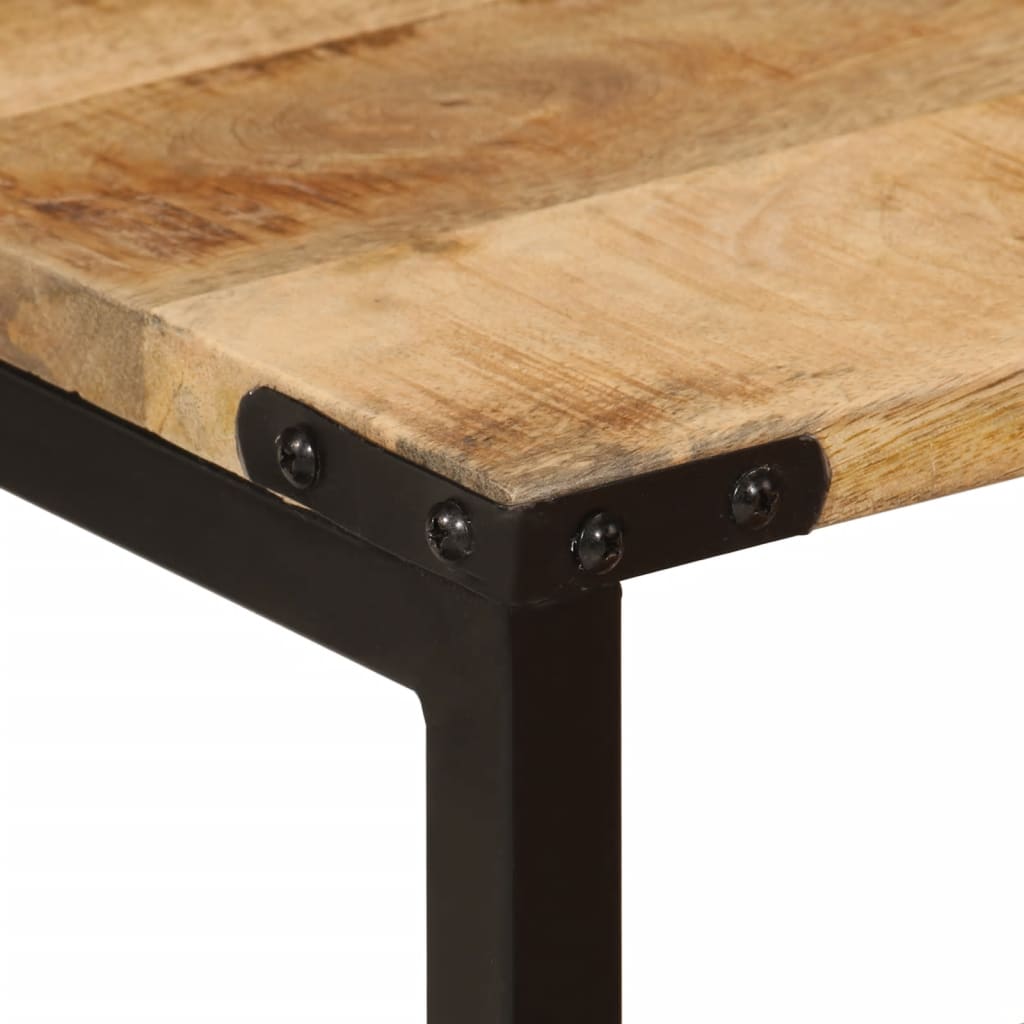 vidaXL Satztische 3 Stk. Massivholz Mango und Eisen