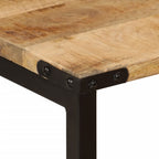 vidaXL Satztische 3 Stk. Massivholz Mango und Eisen
