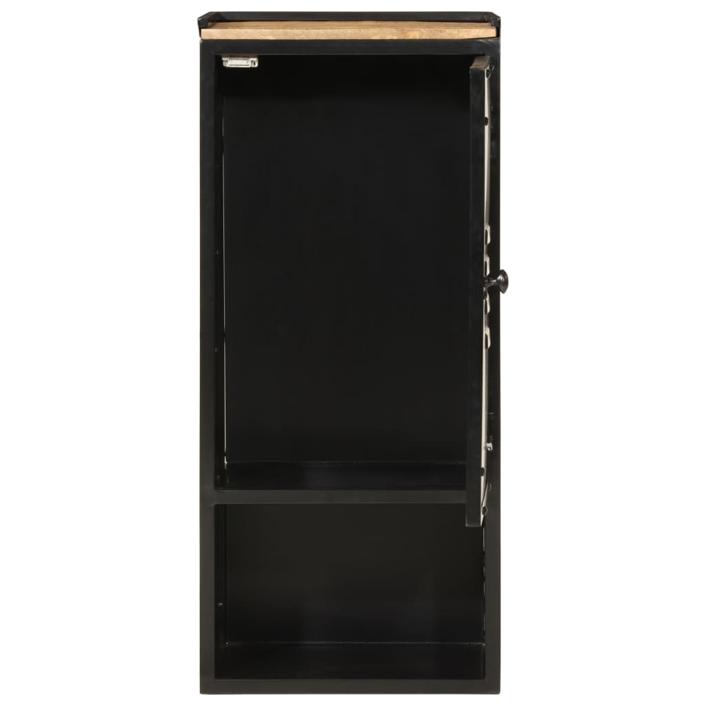 vidaXL Badschrank 40x27x90 cm Eisen und Massivholz Mango