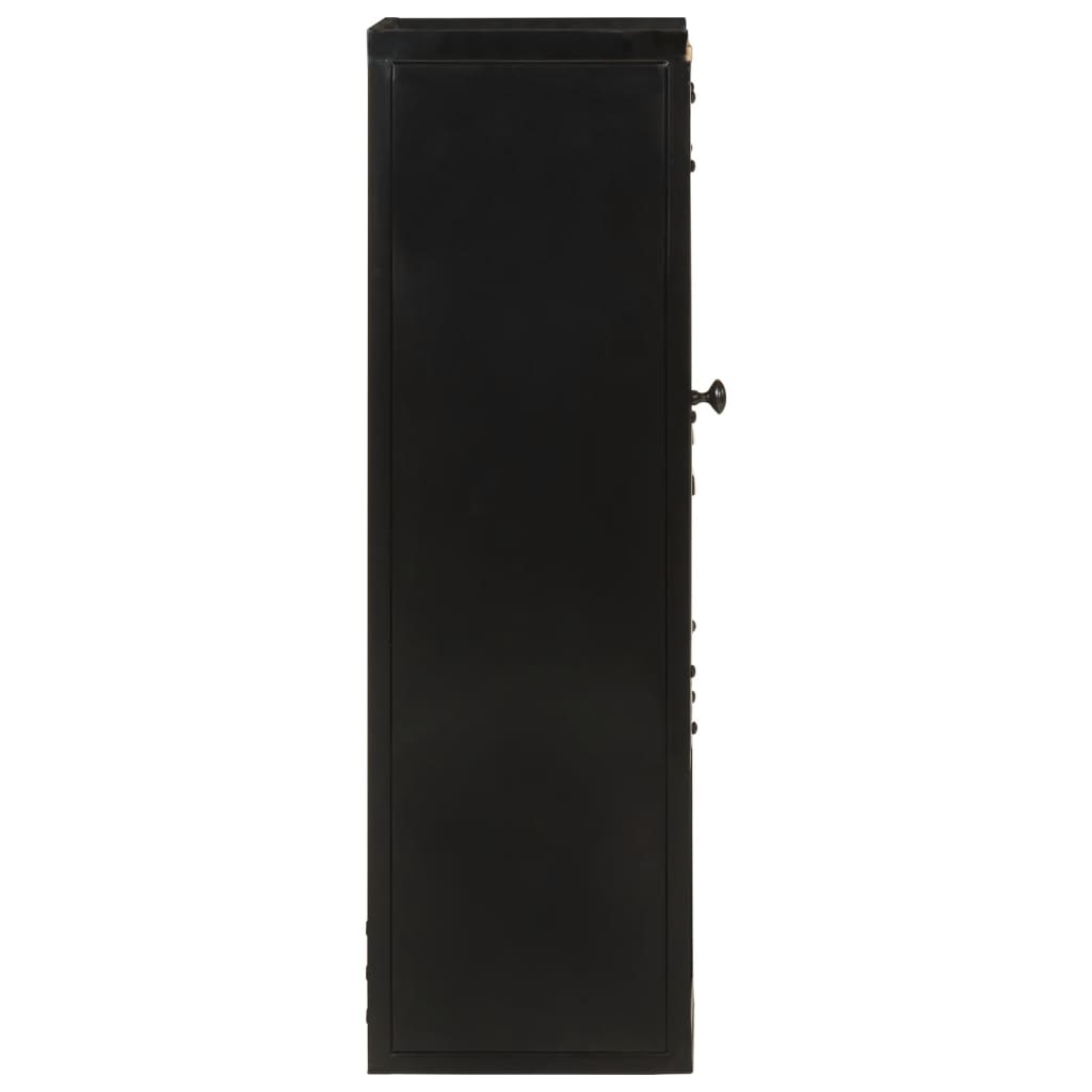 vidaXL Badschrank 40x27x90 cm Eisen und Massivholz Mango