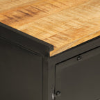 vidaXL Waschbeckenunterschrank 55x35x60 cm Eisen und Massivholz Mango