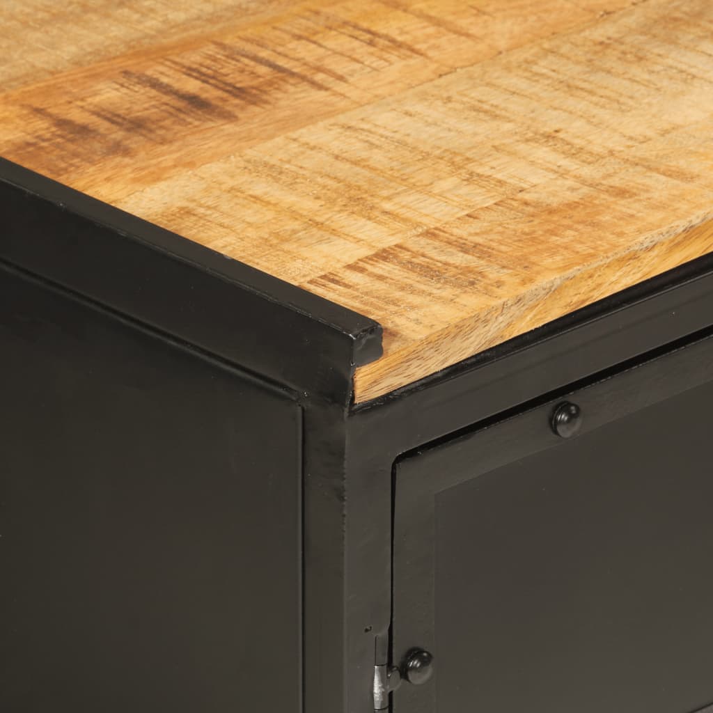 vidaXL Waschbeckenunterschrank 55x35x60 cm Eisen und Massivholz Mango
