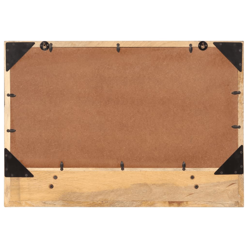 vidaXL Spiegel mit Ablage 80x8x55 cm Glas und Massivholz Mango