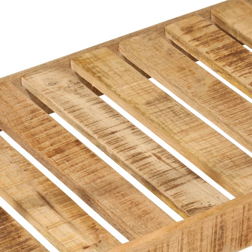 vidaXL Kleiderständer mit Rollen 90x35x190 cm Massivholz Mango Eisen
