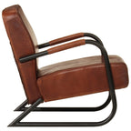 vidaXL Sessel Braun Echtleder