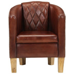 vidaXL Clubsessel Braun Echtleder