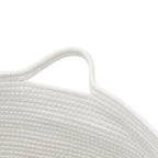 vidaXL Wäschekorb Grau und Weiß Ø55x36 cm Baumwolle