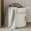 vidaXL Aufbewahrungskorb Weiß Ø38x36 cm Baumwolle