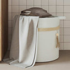 vidaXL Aufbewahrungskorb Weiß Ø38x36 cm Baumwolle