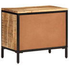 vidaXL Schuhschrank 60x35x53 cm Raues Massivholz Mango