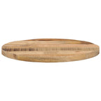 vidaXL Tischplatte Ø 40x1,5 cm Rund Raues Massives Mangoholz