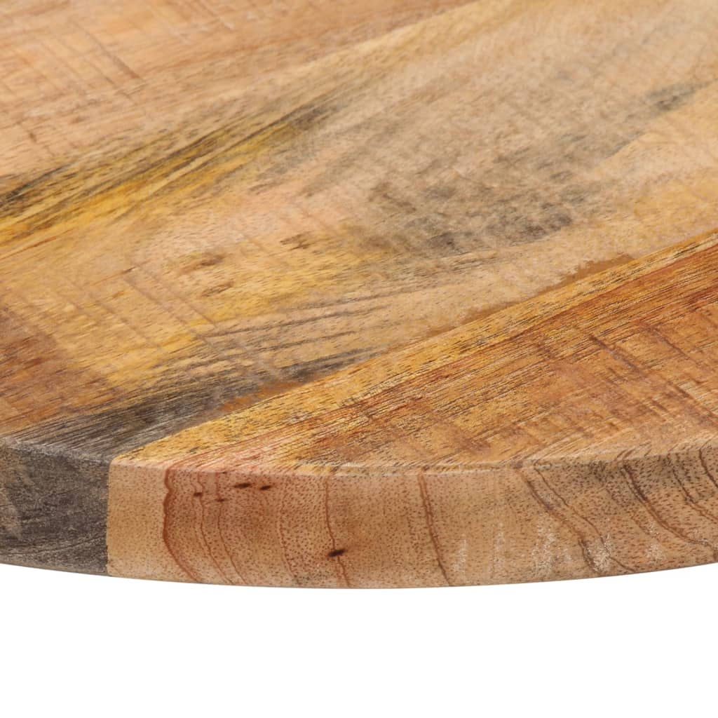 vidaXL Tischplatte Ø 40x1,5 cm Rund Raues Massives Mangoholz