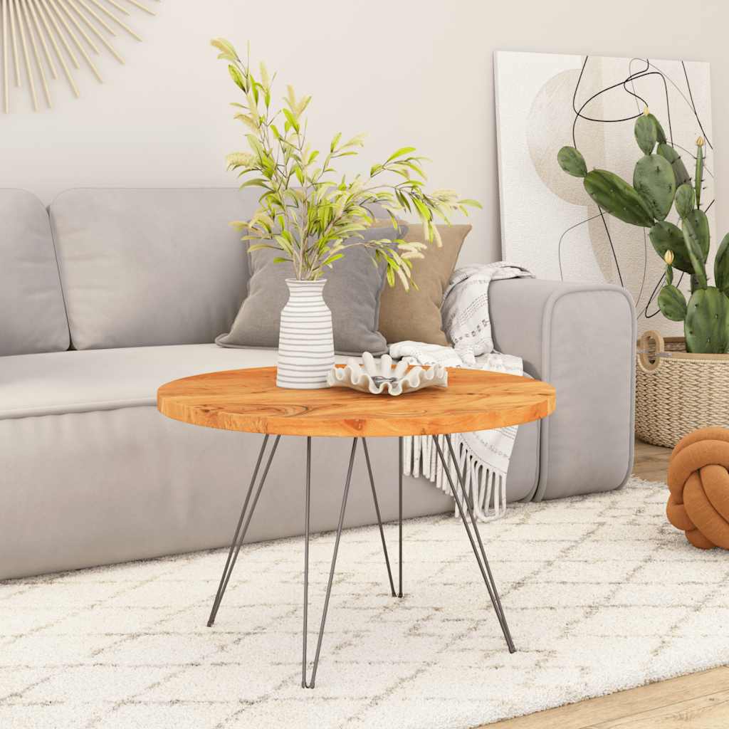 vidaXL Tischplatte Ø40x2,5 cm Rund Massivholz Akazie