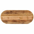vidaXL Tischplatte 80x40x2,5 cm Oval Raues Massives Mangoholz