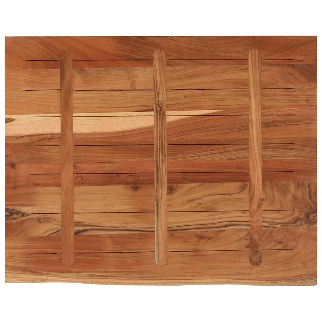vidaXL Schreibtischplatte 90x80x2,5 cm Massivholz Akazie Baumkante