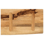 vidaXL Tischplatte 40x20x2,5 cm Baumkante Massivholz Raues Mangoholz