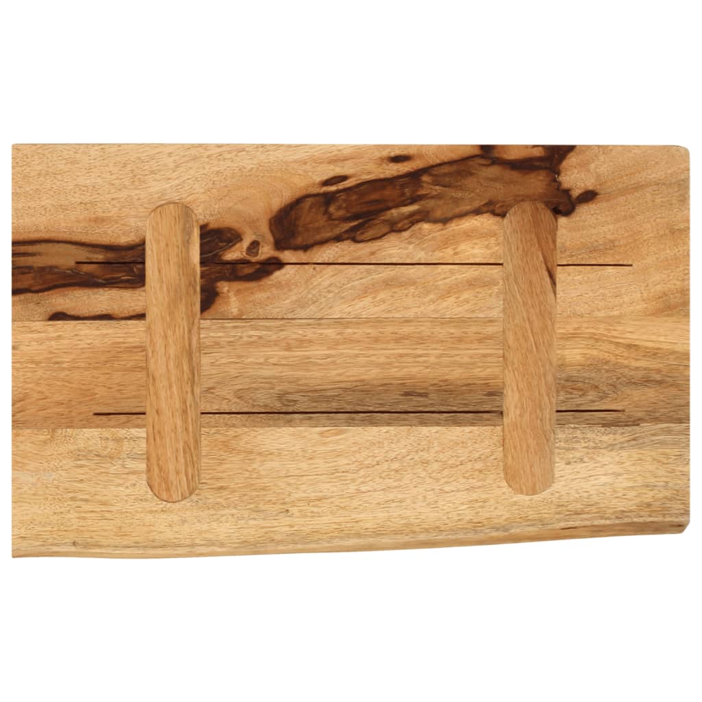 vidaXL Tischplatte 40x20x2,5 cm Baumkante Massivholz Raues Mangoholz