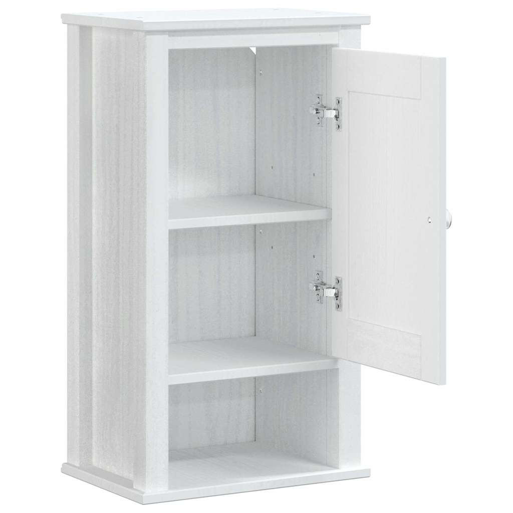 vidaXL Bad-Wandschrank BERG Weiß 40x27x71,5 cm Massivholz Kiefer