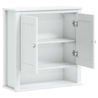 vidaXL Bad-Wandschrank BERG Weiß 69,5x27x71,5 cm Massivholz