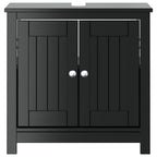 vidaXL Waschbeckenunterschrank BERG Schwarz 60x34x59 cm Kiefernholz