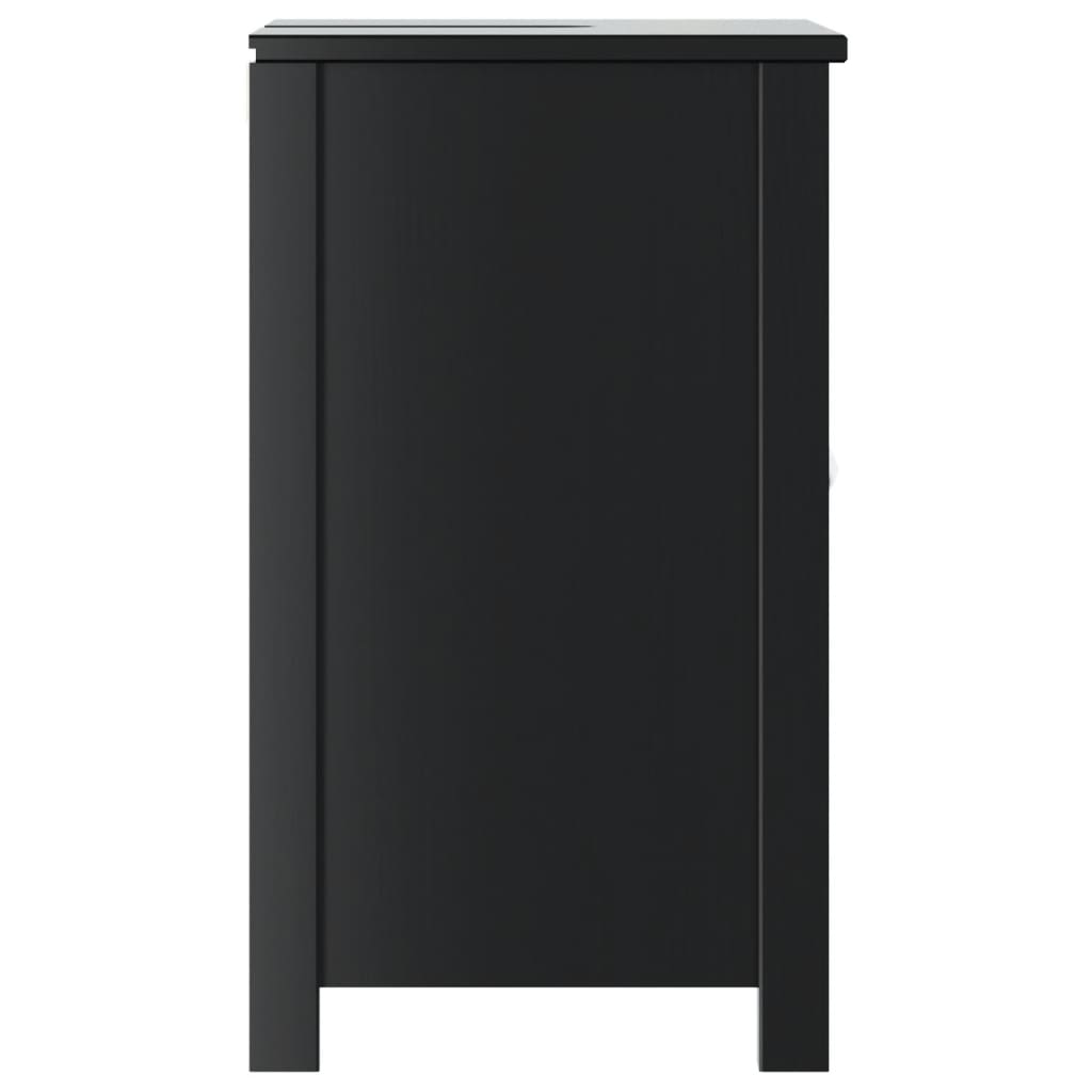 vidaXL Waschbeckenunterschrank BERG Schwarz 60x34x59 cm Kiefernholz