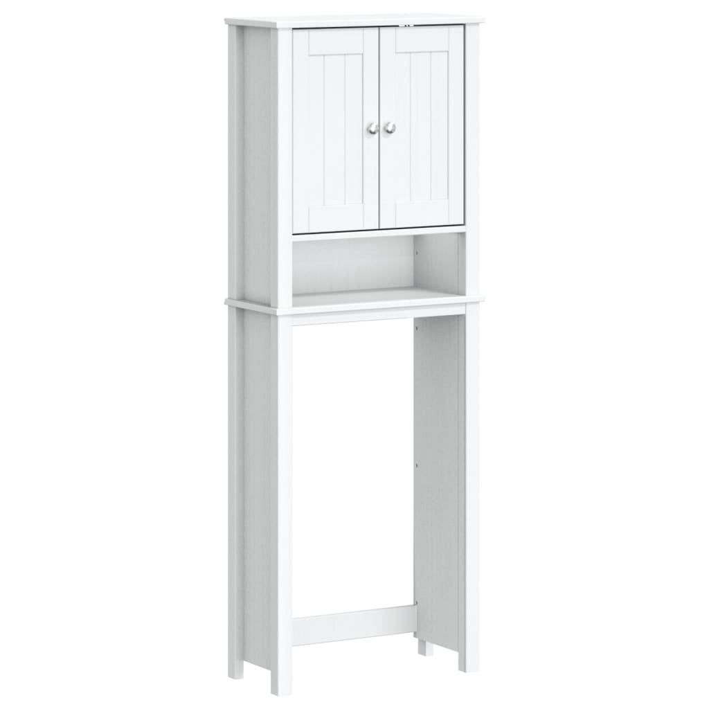 vidaXL Toilettenschrank BERG Weiß 60x27x164,5 cm Massivholz