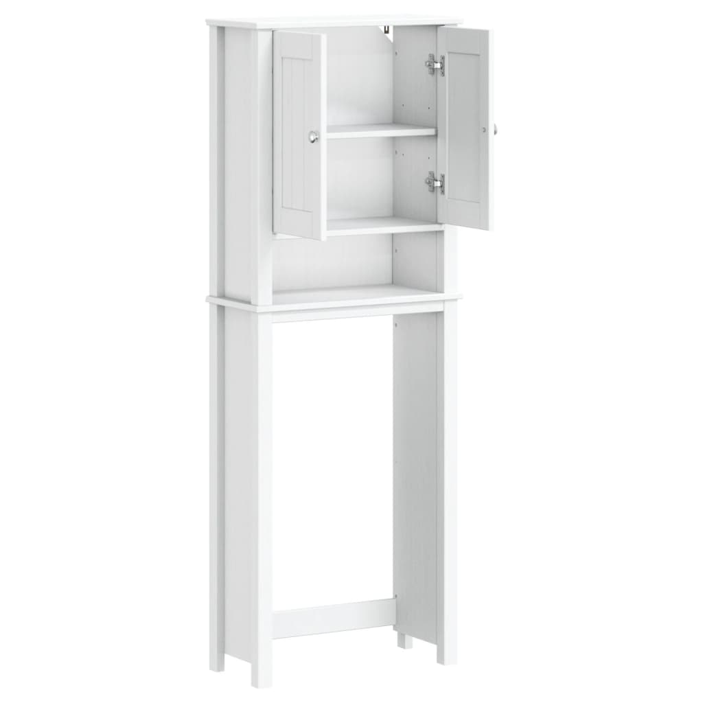 vidaXL Toilettenschrank BERG Weiß 60x27x164,5 cm Massivholz
