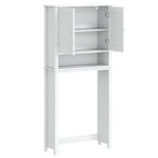 vidaXL Waschmaschinenschrank BERG Weiß 76x27x164,5 cm Massivholz