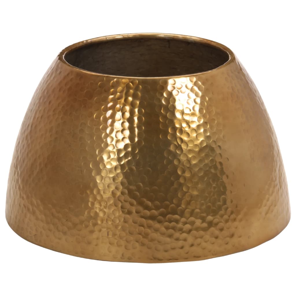 vidaXL Couchtisch Aluminium Gehämmert Ø 50x30 cm Messing