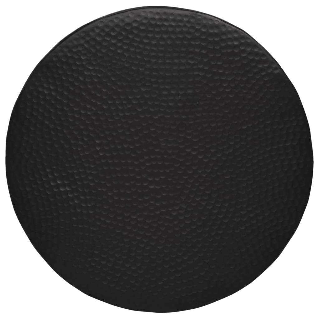 vidaXL Couchtisch Aluminium Gehämmert Ø 50x30 cm Schwarz