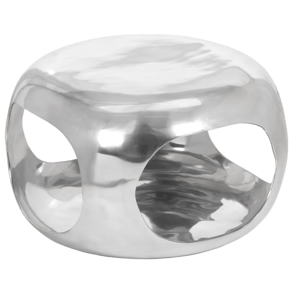 vidaXL Couchtisch Aluminium 50x50x30 cm Silbern