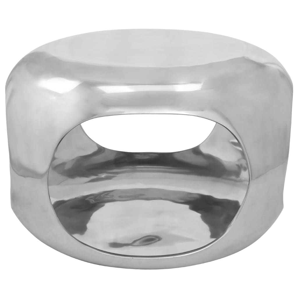 vidaXL Couchtisch Aluminium 50x50x30 cm Silbern